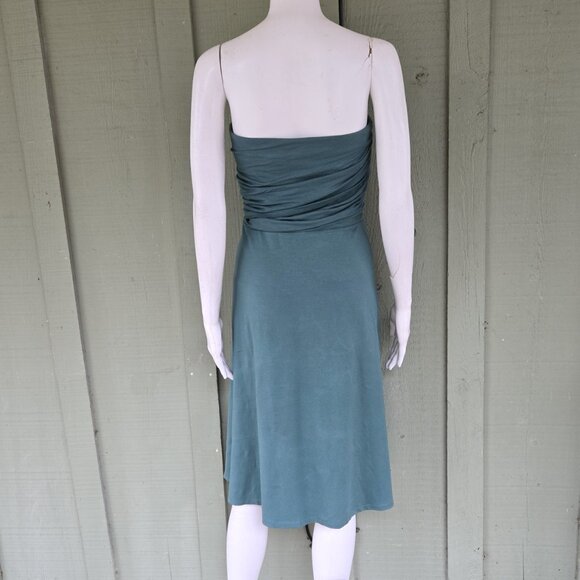 NWT ANN TAYLOR Green Stretch Jersey Strapless Dress XL - Picture 3 of 4